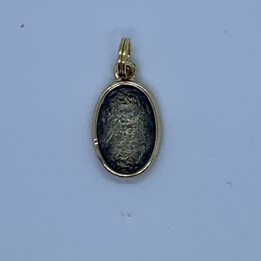 Yellow Gold Tone Oval Stone Pendant ( 3 for $15 )